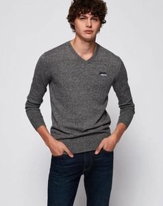 Vneck Knitted Pullover Sweater 